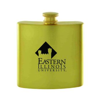 6 oz Brushed Stainless Steel Flask - Eastern Illinois Panthers