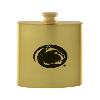 6 oz Brushed Stainless Steel Flask - Penn State Lions
