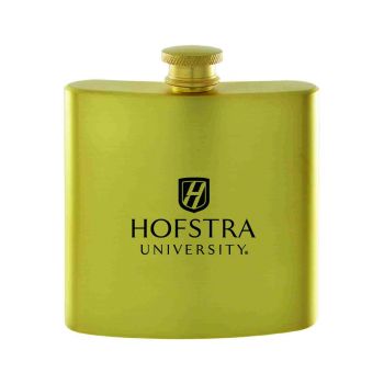 6 oz Brushed Stainless Steel Flask - Hofstra University Pride