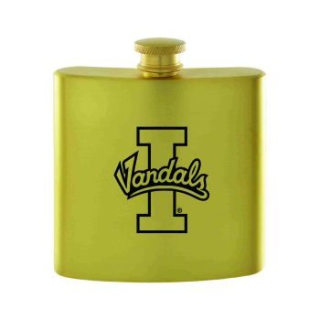 6 oz Brushed Stainless Steel Flask - Idaho Vandals
