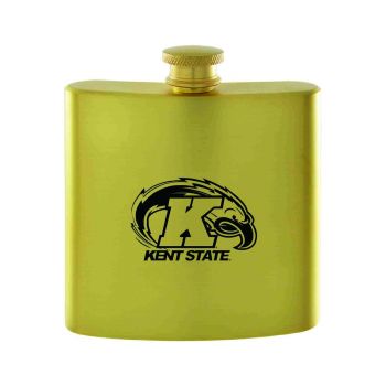 6 oz Brushed Stainless Steel Flask - Kent State Eagles