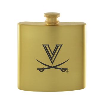 6 oz Brushed Stainless Steel Flask - Virginia Cavaliers