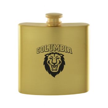 6 oz Brushed Stainless Steel Flask - Columbia Lions