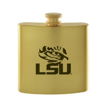 6 oz Brushed Stainless Steel Flask - LSU Tigers