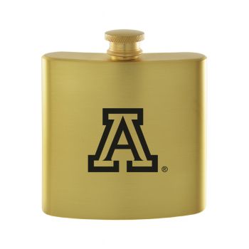 6 oz Brushed Stainless Steel Flask - Arizona Wildcats