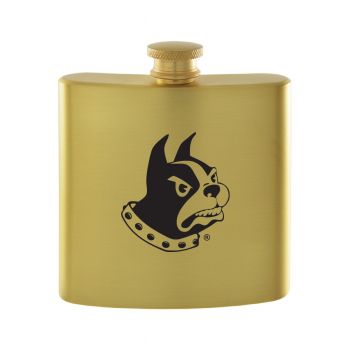 6 oz Brushed Stainless Steel Flask - Wofford Terriers