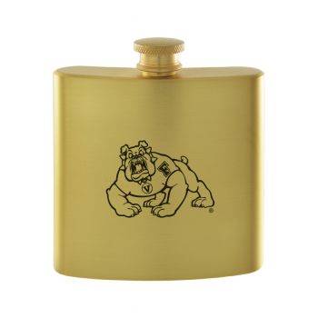 6 oz Brushed Stainless Steel Flask - Fresno State Bulldogs
