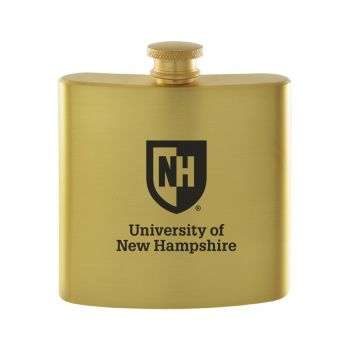 6 oz Brushed Stainless Steel Flask - New Hampshire Wildcats