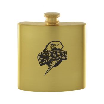 6 oz Brushed Stainless Steel Flask - Southern Utah Thunderbirds
