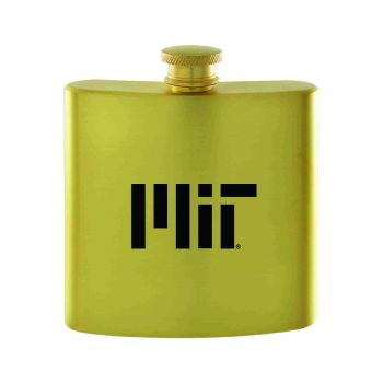 6 oz Brushed Stainless Steel Flask - MIT