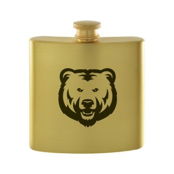6 oz Brushed Stainless Steel Flask - Northern Colorado Bears