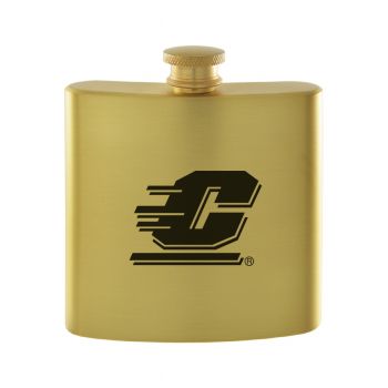 6 oz Brushed Stainless Steel Flask - Central Michigan Chippewas
