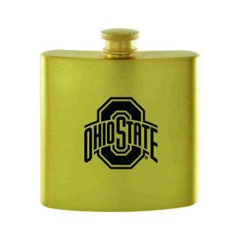 6 oz Brushed Stainless Steel Flask - Ohio State Buckeyes