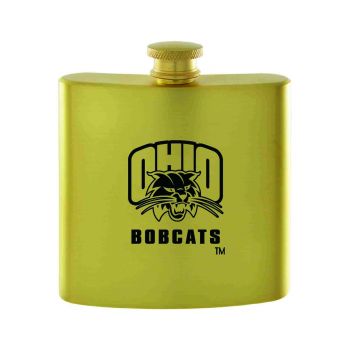 6 oz Brushed Stainless Steel Flask - Ohio Bobcats