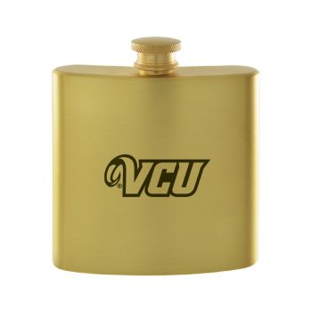 6 oz Brushed Stainless Steel Flask - VCU Rams