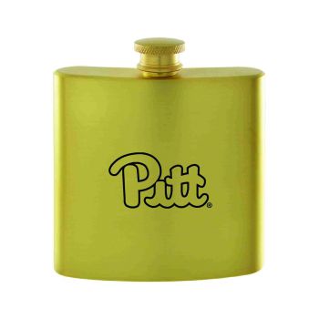 6 oz Brushed Stainless Steel Flask - Pittsburgh Panthers