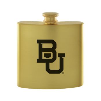 6 oz Brushed Stainless Steel Flask - Baylor Bears