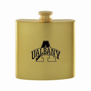 6 oz Brushed Stainless Steel Flask - Albany Great Danes