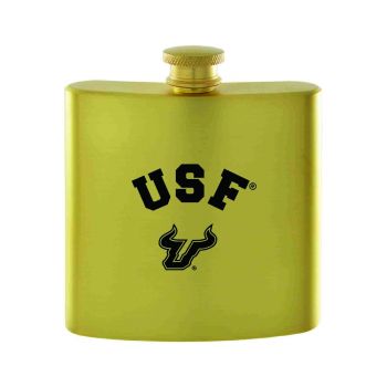 6 oz Brushed Stainless Steel Flask - South Florida Bulls