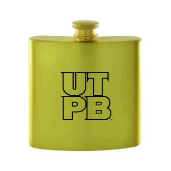 6 oz Brushed Stainless Steel Flask - UTPB Falcons