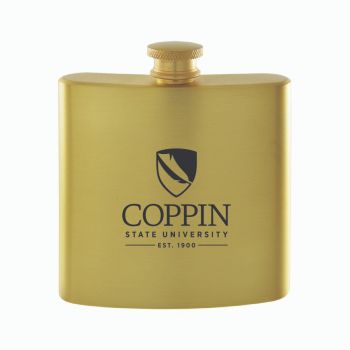 6 oz Brushed Stainless Steel Flask - Coppin State Eagles