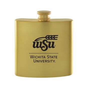 6 oz Brushed Stainless Steel Flask - Wichita State Shocker