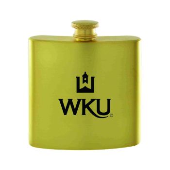 6 oz Brushed Stainless Steel Flask - Western Kentucky Hilltoppers
