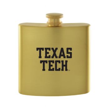 6 oz Brushed Stainless Steel Flask - Texas Tech Red Raiders