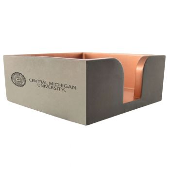 Modern Concrete Notepad Holder - Central Michigan Chippewas