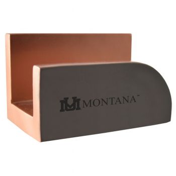 Modern Concrete Business Card Holder - Montana Grizzlies
