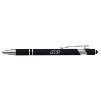 Click Action Ballpoint Pen with Rubber Grip - UIC Flames