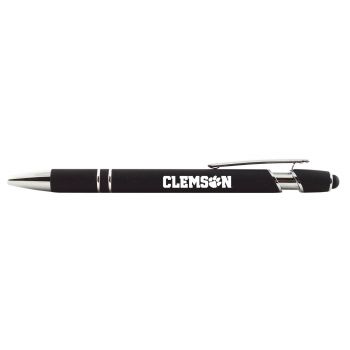 Click Action Ballpoint Pen with Rubber Grip - Clemson Tigers
