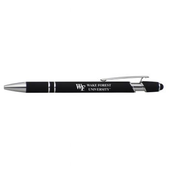 Click Action Ballpoint Pen with Rubber Grip - Wake Forest Demon Deacons