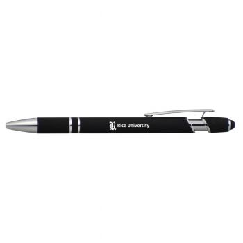 Click Action Ballpoint Pen with Rubber Grip - Rice Owls