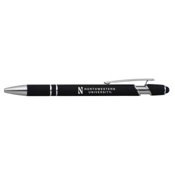 Click Action Ballpoint Pen with Rubber Grip - Northwestern Wildcats