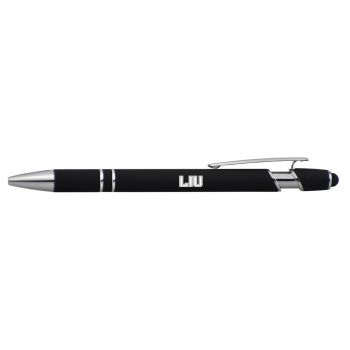 Click Action Ballpoint Pen with Rubber Grip - LIU Blackbirds