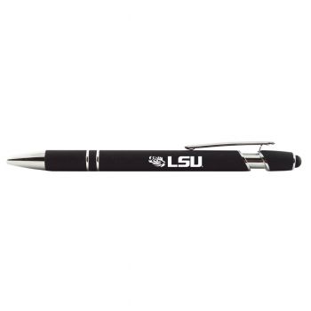 Click Action Ballpoint Pen with Rubber Grip - LSU Tigers