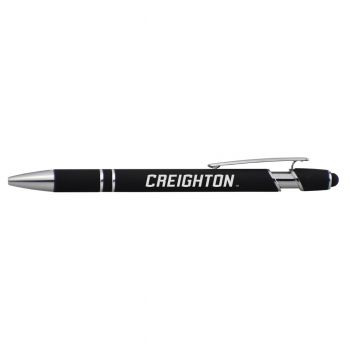 Click Action Ballpoint Pen with Rubber Grip - Creighton Blue Jays