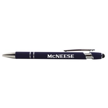 Click Action Ballpoint Pen with Rubber Grip - McNeese State Cowboys
