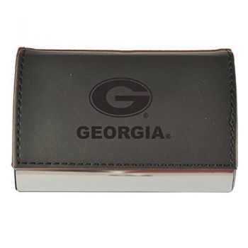 PU Leather Business Card Holder - Georgia Bulldogs