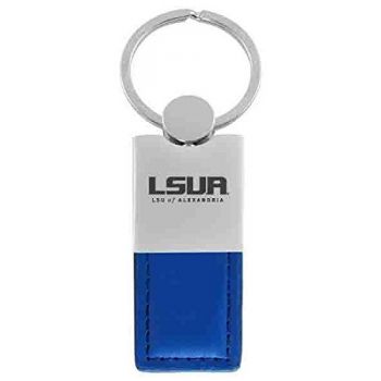 Modern Leather and Metal Keychain - LSUA Generals