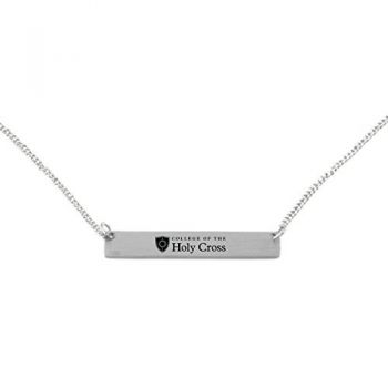 Brass Bar Necklace - Holy Cross Crusaders