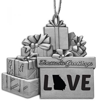 Pewter Gift Display Christmas Tree Ornament - Georgia Love - Georgia Love