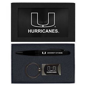 Prestige Pen and Keychain Gift Set - Miami Hurricanes
