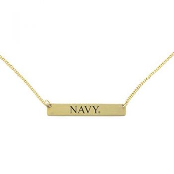 Brass Bar Bracelet - Navy Midshipmen