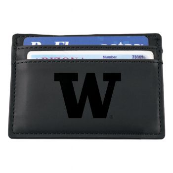 Slim Wallet with Money Clip - Washington Huskies