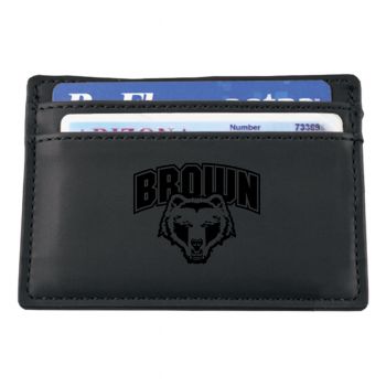 Slim Wallet with Money Clip - Brown Bears