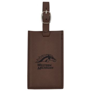 Travel Baggage Tag with Privacy Cover - Western Michigan Broncos