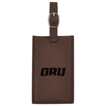 Travel Baggage Tag with Privacy Cover - Oral Roberts Golden Eagles