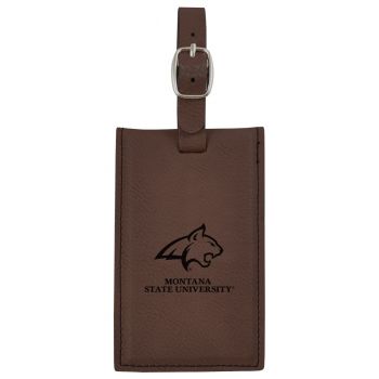 Travel Baggage Tag with Privacy Cover - Montana State Bobcats